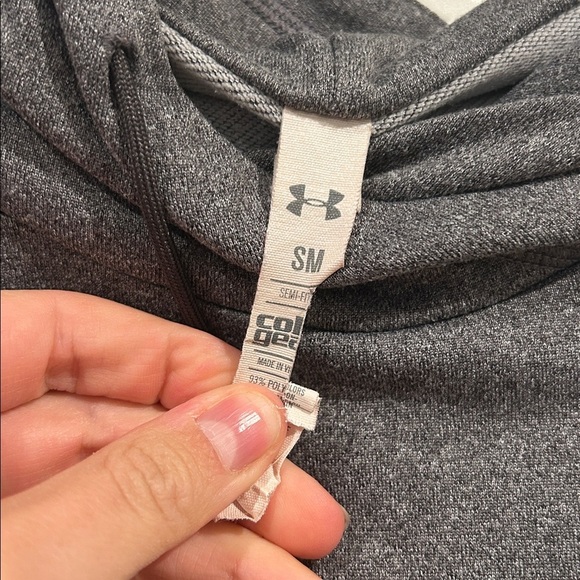 Under Armour Towson Gray ColdGear Hoodie - Picture 3 of 4